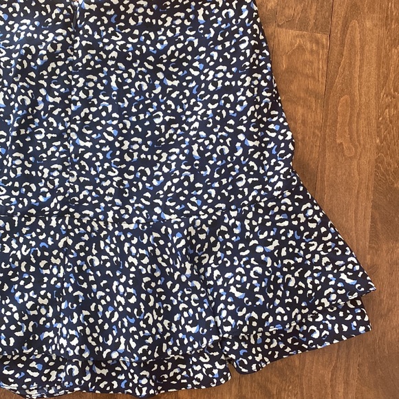 Design Lab Cheetah Print Skirt Navy size Large - Picture 7 of 8
